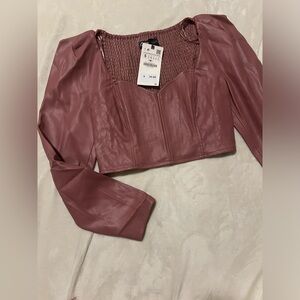Zara leather top